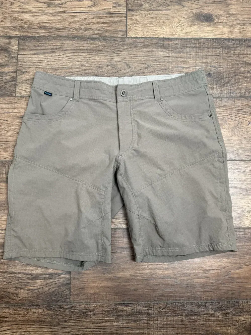 Kuhl Men's Size 40 Brown Olive Green Nylon Silencr Kargo Shorts 10
